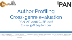 Author Profiling - Bauhaus