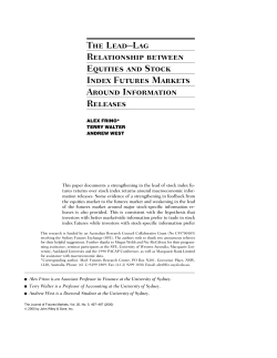 The lead-lag relationship between equities and stock index