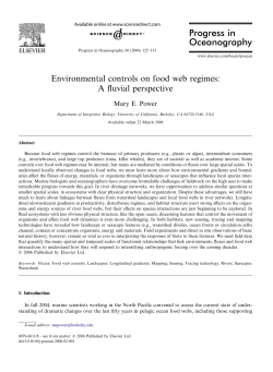 Progress in Oceanography - Integrative Biology