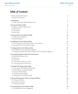 Table of Contents
