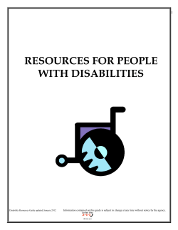 Disability Resources Guide 2012 - Atlanta Metropolitan State College