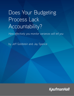 Does Your Budgeting Process Lack Accountability?