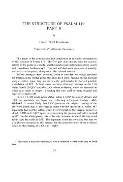 THE STRUCTURE OF PSALM 119: PART II