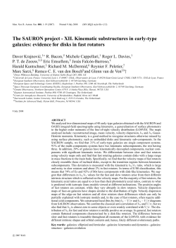 The SAURON project - XII. Kinematic substructures in early