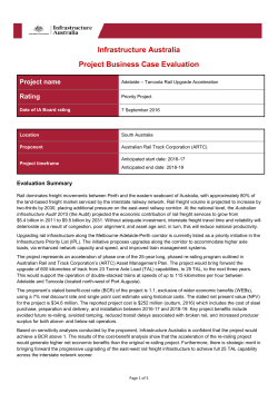 PDF: 292 KB - Infrastructure Australia