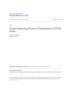 Factors Impacting Women`s Participation in STEM Fields