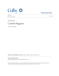 Comfort Magazine - Digital Commons @ Colby