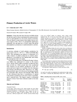 Primary production of arctic waters