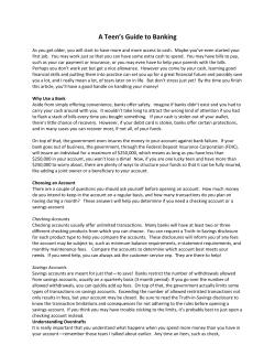The Teen`s Guide to Banking