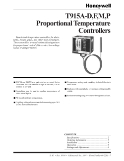 60-2201 - T915A-D,F,M,P Proportional Temperature