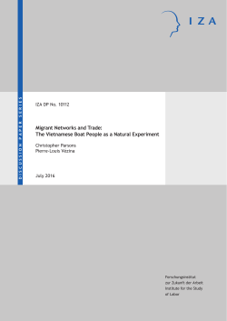 Migrant Networks and Trade: The Vietnamese Boat People as