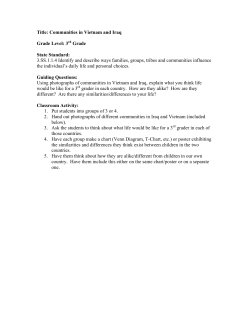 Title: Communities in Vietnam and Iraq Grade Level: 3rd Grade