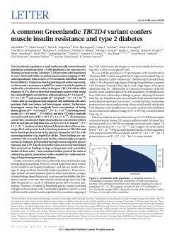 A common Greenlandic TBC1D4 variant confers