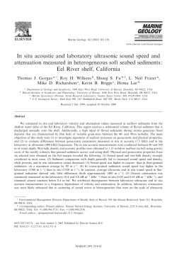 In situ acoustic and laboratory ultrasonic sound speed and