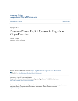 Presumed Versus Explicit Consent in Regards to Organ Donation