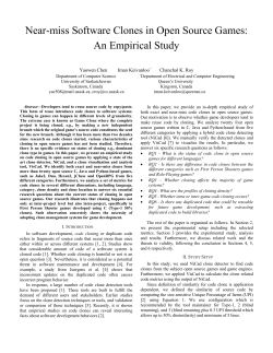 Near-miss Software Clones in Open Source Games: An Empirical