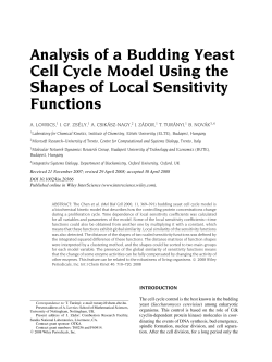 Analysis of a budding yeast cell cycle model using the shapes of