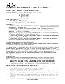 baton rouge cyo youth sports programming