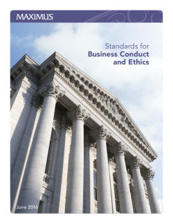 Standards for Business Conduct and Ethics