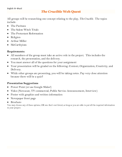 The Crucible Web Quest