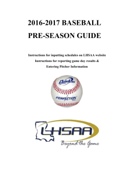 2016-2017 baseball pre-season guide