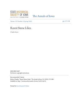 Rarest Stone Lilies - Iowa Research Online