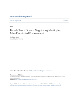 Female Truck Drivers: Negotiating Identity in a Male Dominated