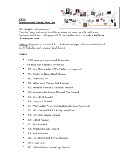 Environmental Time Line