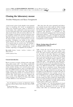 Cloning the laboratory mouse - Social Sciences at Hunter College