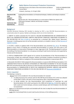4N-4 Drafting Recommendation on threatened biotopes, habitats