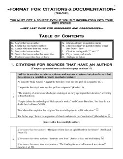 citations and documentation - Mascoutah Community Unit School