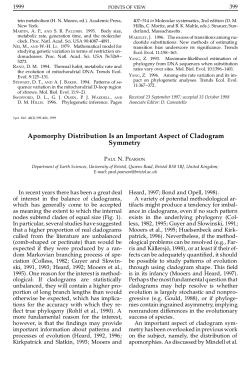 Apomorphy Distribution Is an Important Aspect of Cladogram