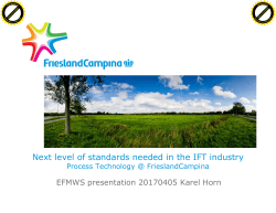 Next level of standards needed in the food industry