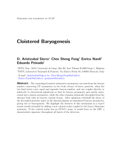 Cloistered Baryogenesis - ORBi