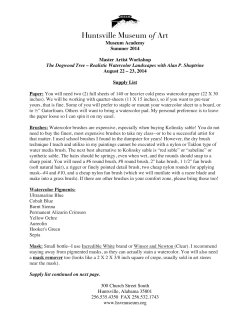 Supply List. - Huntsville Museum of Art