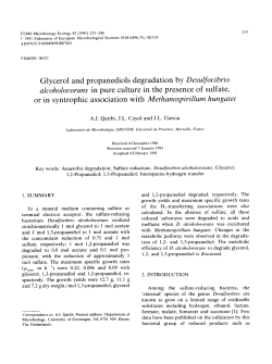 Glycerol and propanediols degradation by Desulfovibrio