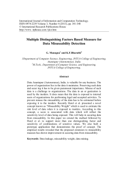 Multiple Distinguishing Factors Based Measure for Data
