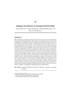 Organic Fertilizers to Sustain Soil Fertility