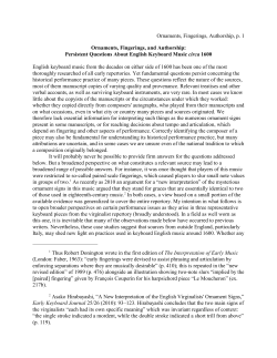 Ornaments, Fingerings, and Authorship