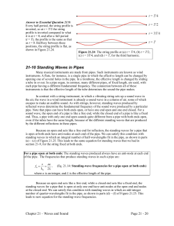 21-10 Standing Waves in Pipes
