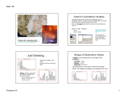 Chapters 4 and 5 Lecture Notes I