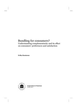Bundling for consumers?