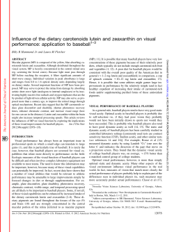 Influence of the dietary carotenoids lutein and