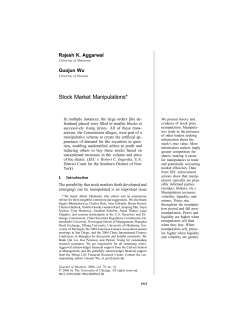 Stock Market Manipulations