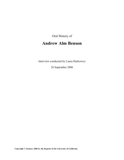 Benson, Andrew Alm - UCSD Libraries
