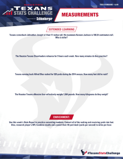 measurements - Houston Texans