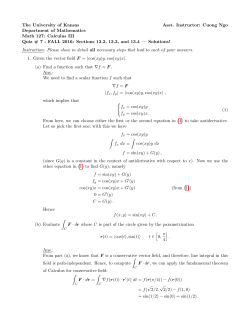 Quiz 7 - Department of Mathematics