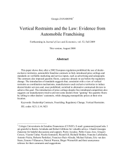 Vertical Restraints and the Law: Evidence from Automobile