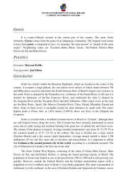GOI&Aacute;S POLITICS GEOGRAPHY