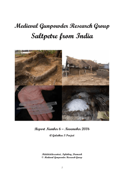 Saltpetre from India - University of Leeds